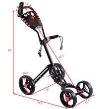 Costway Folding 4 Wheel Golf Pull Push Cart Trolley