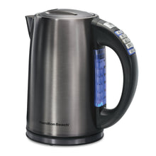 Hamilton Beach 1.7 Liter Variable Temperature Electric Kettle Model 41022, Brushed Black Stainless Steel
