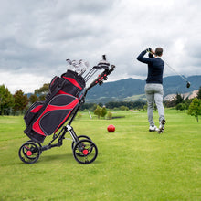 Costway Folding 4 Wheel Golf Pull Push Cart Trolley
