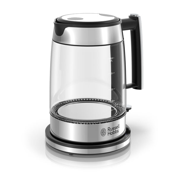 Russell Hobbs Glass 1.7L Electric Kettle, Black & Stainless Steel, KE7900BKR