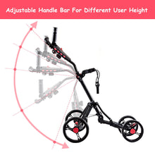 Costway Folding 4 Wheel Golf Pull Push Cart Trolley